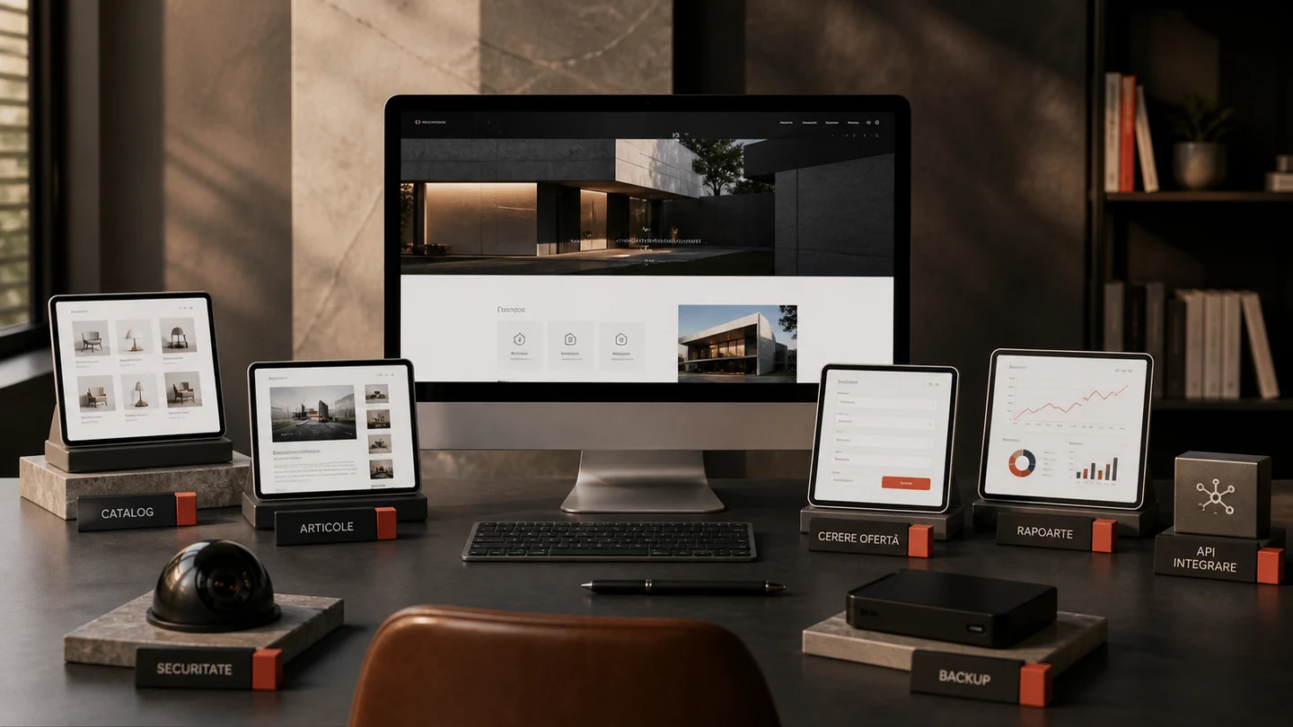 Platformă web modulară, pregătită pentru extindere, mentenanță și integrări viitoare.