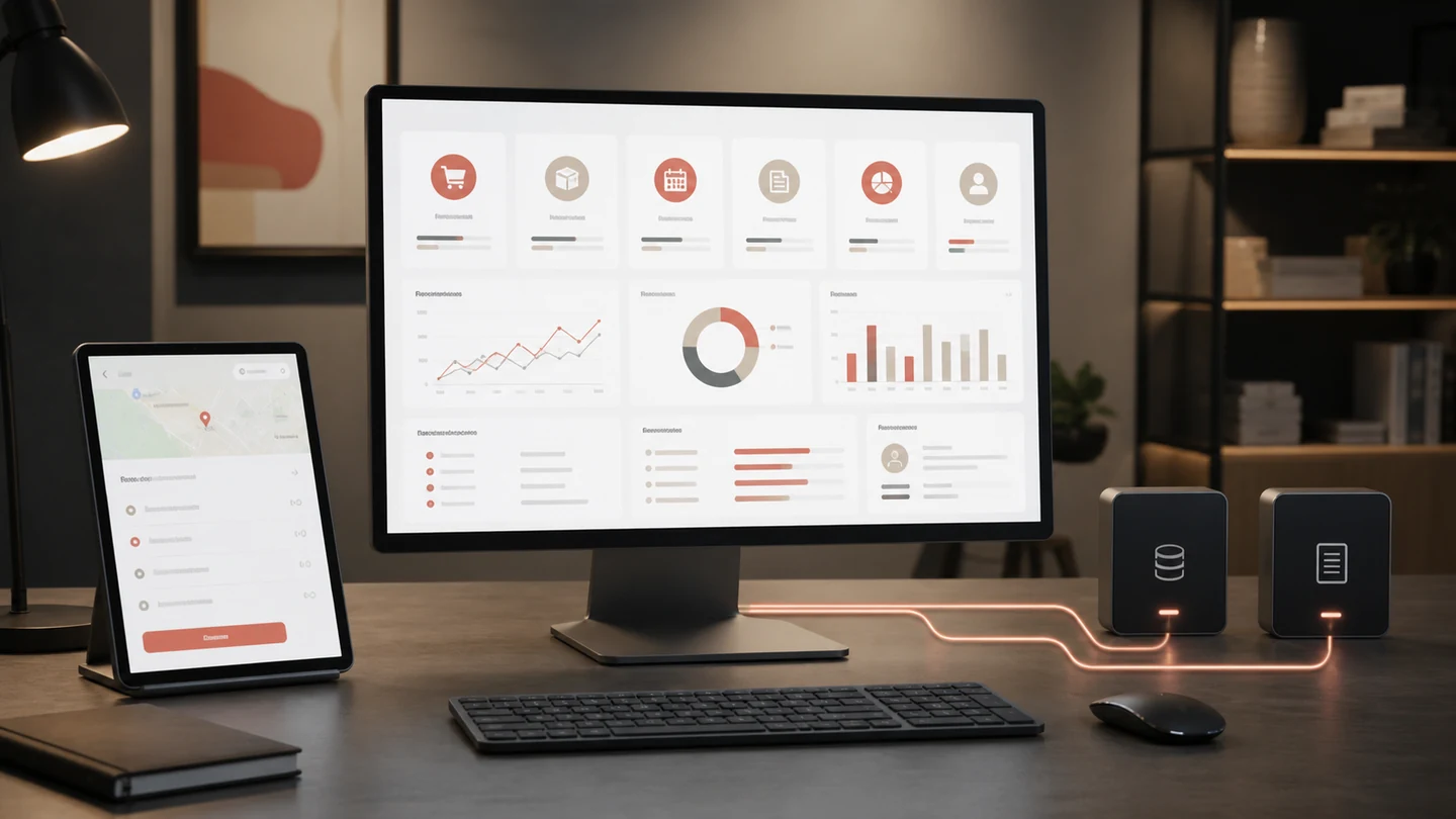 Platformă software personalizată care centralizează comenzile, stocurile, programările, ofertele și rapoartele.